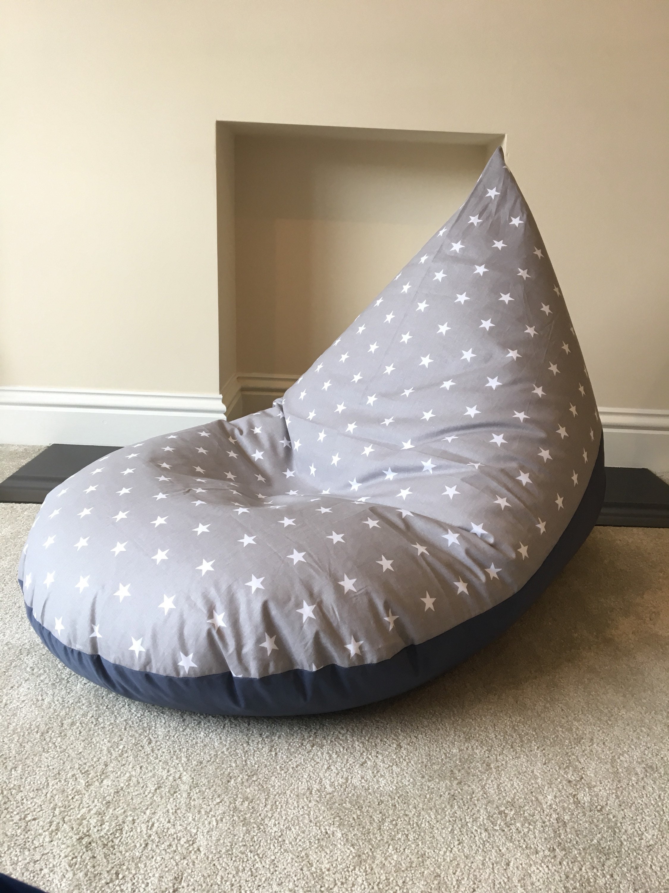 Grey star bean bag chair hotsell