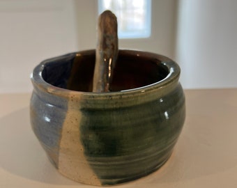Wheel Thrown Pottery Mortar and Pestle