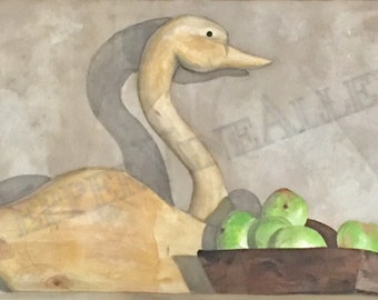 Goose Watercolor Print