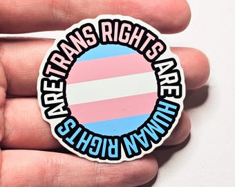 Trans Rights Are Human Rights Vinyl Sticker Pride