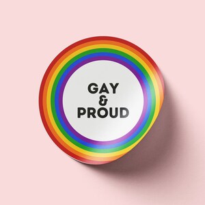 Autocollant gay et fier LGBT Pride