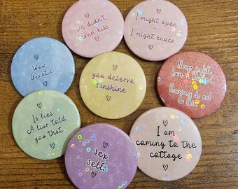 Shane Hollander and Ilya Rozanov Heated Rivalry Quote Fan Badge | Unofficial Fan-Made Merch