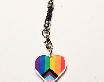 Pride Heart Phone Charm