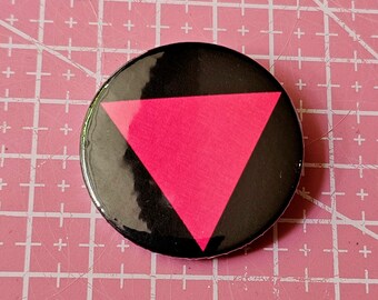 Pink Triangle - 38mm Pinback Badge Pin