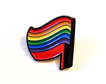 Rainbow Antifa Enamel Pin Badge Pride Queer Antifascist Socialist Anarchist