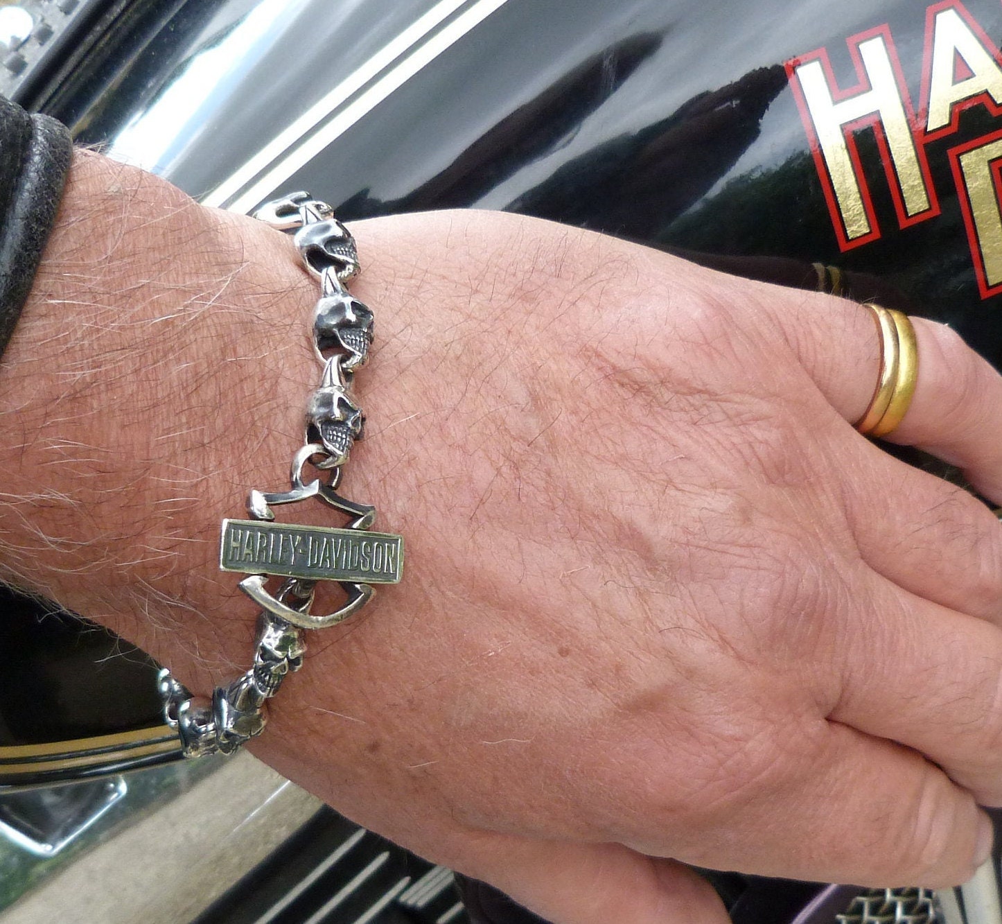 Men's Multi Skull ID Bracelet | Harley-Davidson USA