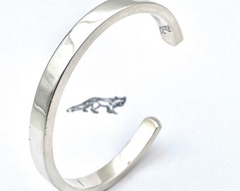 HALF PRICE Lady's 6.4mm Silver Bangle.