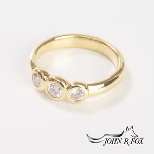 Chubbie Three Diamond Rings 0.50carat in 18ct by John Fox