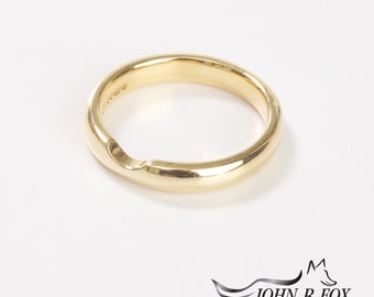 Matching Heavy Notched Chubbie Wedding Ring  John R. Fox
