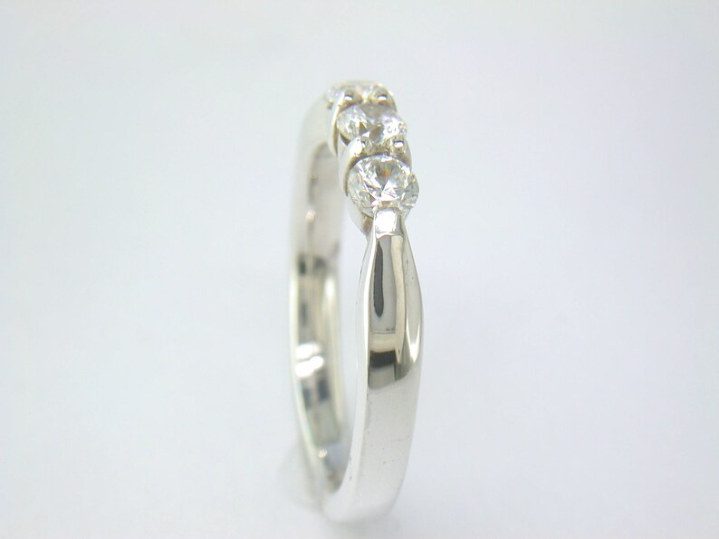 HALF PRICE Classic Three Stone Ring in Sterling Silver and CZ. Diamond Look Alike image 2