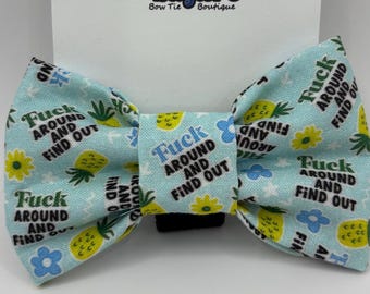 Novelty Dog Bow Tie: Funny Explicit Pet Collar Accessory