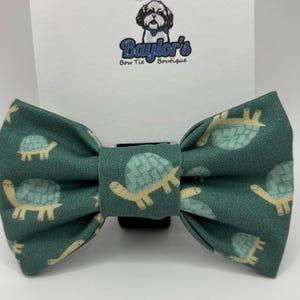 Turtle Dog Bow Tie: Summer Pet Accessory Handmade to order