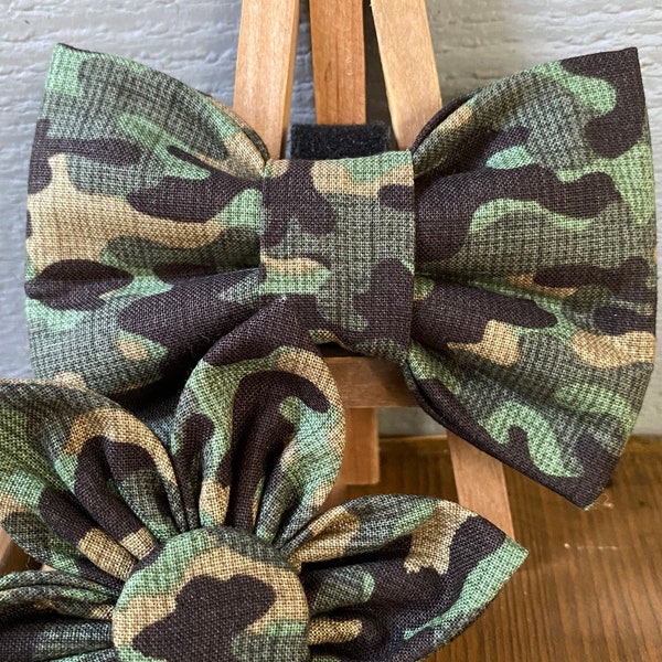 Camo Pet Bow Tie, Collar Flower, novelty dog bow ties, cute dog bow ties, pet bow ties, Baylors bow ties