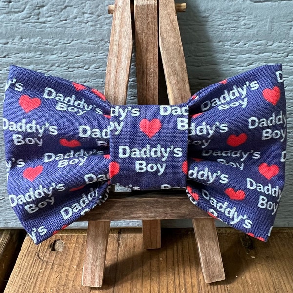 Daddy’s Boy Dog Bow Tie, novelty dog bow ties, cute dog bow ties, pet bow ties, Baylors bow ties