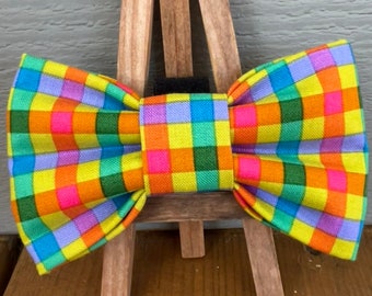 Plaid Pet Bow Tie, summer pet bow ties, bow ties, pet bow ties, novelty bow ties, Baylors bow ties