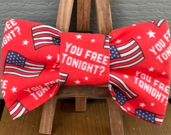 You Free Tonight? Pet Bow Tie, fourth of july pet, America dog bow tie, patriotic pets