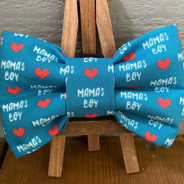 Teal Mamas Boy Pet Bow Tie, novelty dog bow ties, cute dog bow ties, pet bow ties, Baylors bow ties