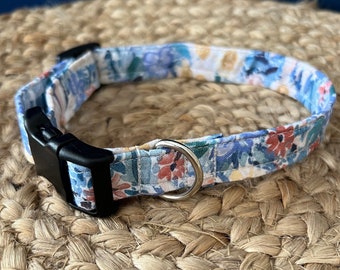 Floral Dog Collar, Heavy duty webbing, Cute dog Collars, Fabric Dog Collars, floral dog collar, unique dog collar, girly dog collar