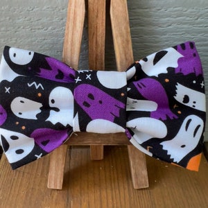 Ghost pet bow tie, Halloween dog bow tie