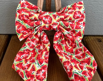 Watermelon Sailor Bow, Dog Bow, summer  Dog Sailor Bow, watermelon sailor bow, summer dog bows