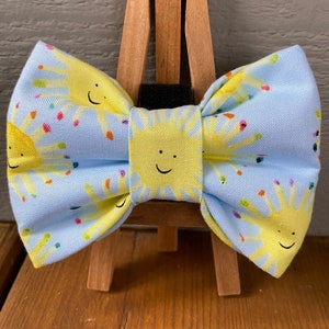 Sunshine Dog Bow Tie, summer pet bow ties, bow ties, pet bow ties, novelty bow ties, Baylors bow ties