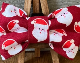 Santa Dog Bow Tie: Holiday Pet Costume Handmade to order