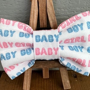 Baby Announcement, Gender Reveal Dog Bow Tie, novelty dog bow ties, cute dog bow ties, pet bow ties