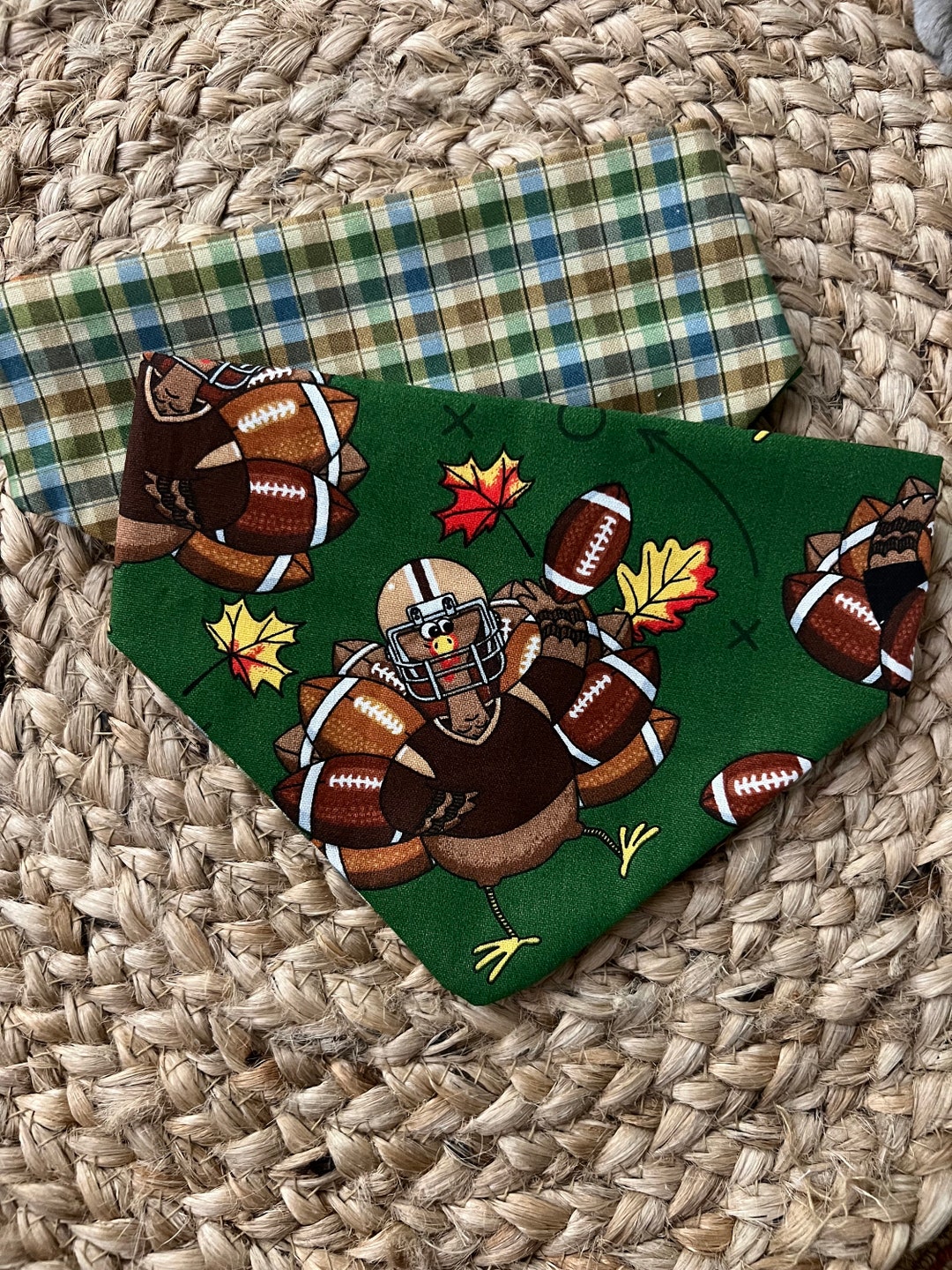 Turkey & Plaid Snapon Bandana Pet Bandana Dog Bandana Etsy