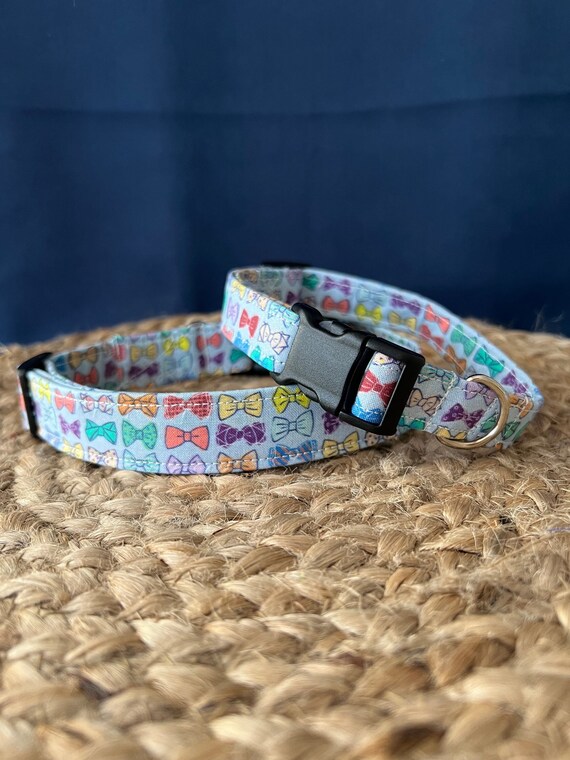 Bow Ties Dog Collar Heavy Duty Webbing Cute Dog Collars Fabric Dog Collar Unique Dog Collar Bow Tie Dog Collar Etsy