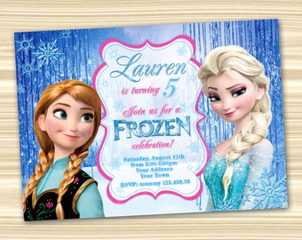 frozen invitation etsy frozen invitations