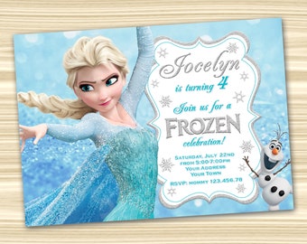 frozen birthday invitation etsy diy frozen invitation