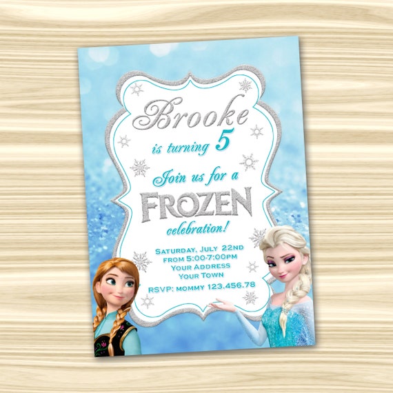 frozen birthday invitation frozen invitation diy frozen etsy diy frozen invitation