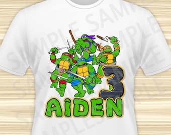 Teenage Mutant Ninja Turtles Iron On Transfer. TMNT Birthday Iron On. Ninja Turtles Birthday Shirt. Ninja Turtles Party. DIGITAL FILE.