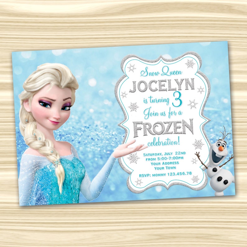 Frozen Birthday Invitation Frozen Invitation Diy Frozen Etsy
