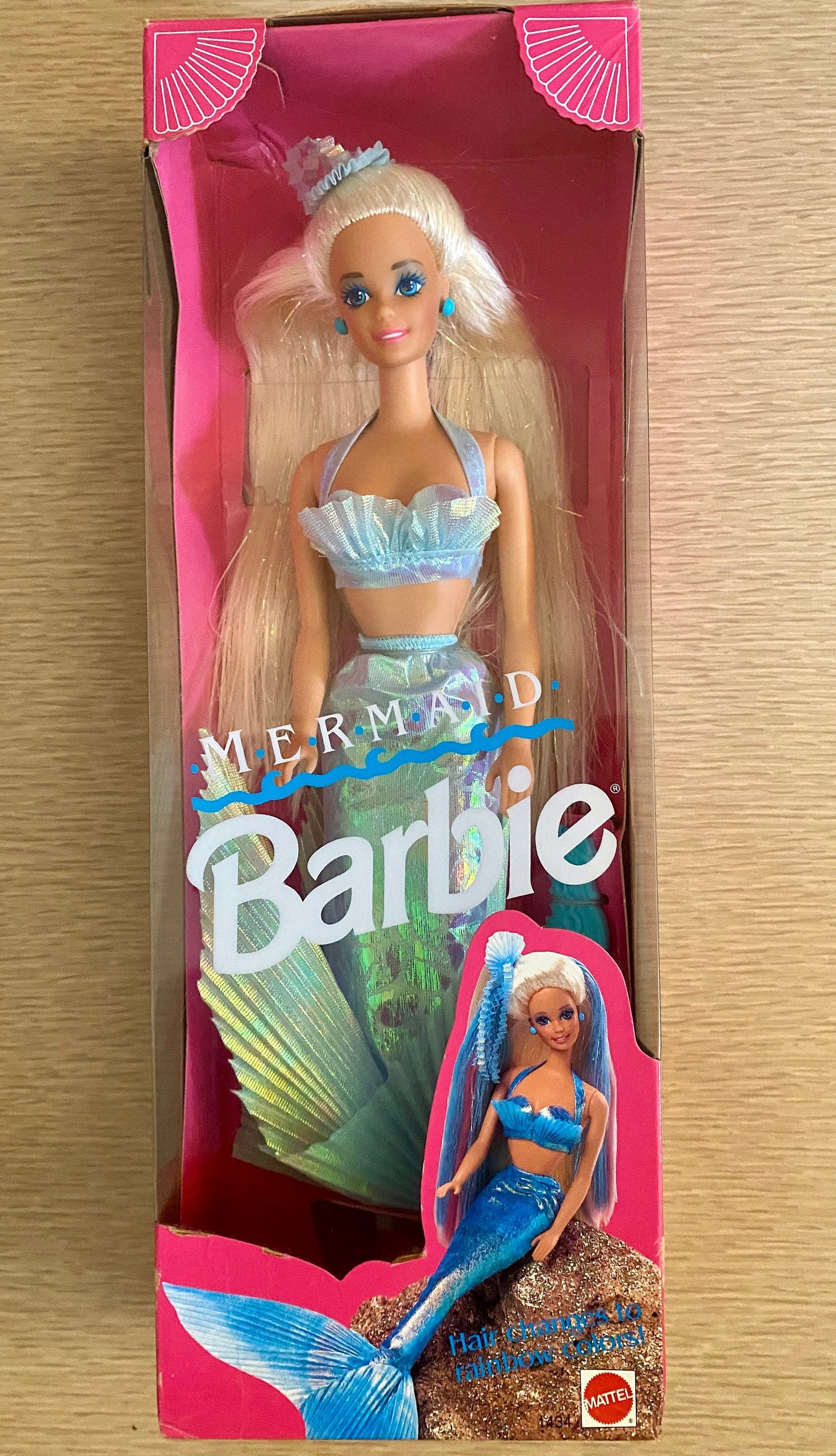 1991 Mermaid Barbie Mattel Changing Rainbow Hair NRFB - Etsy
