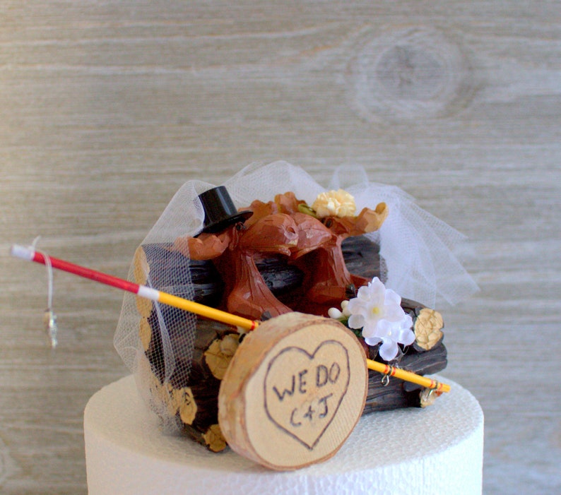 Moose Cake Topper Fishing Hunting Themed Wedding Cake Etsy