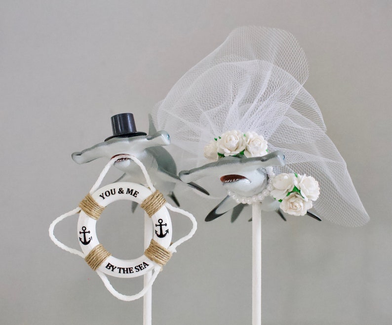 Hammerhead Shark Wedding Cake Topper Beach Wedding Funny Etsy