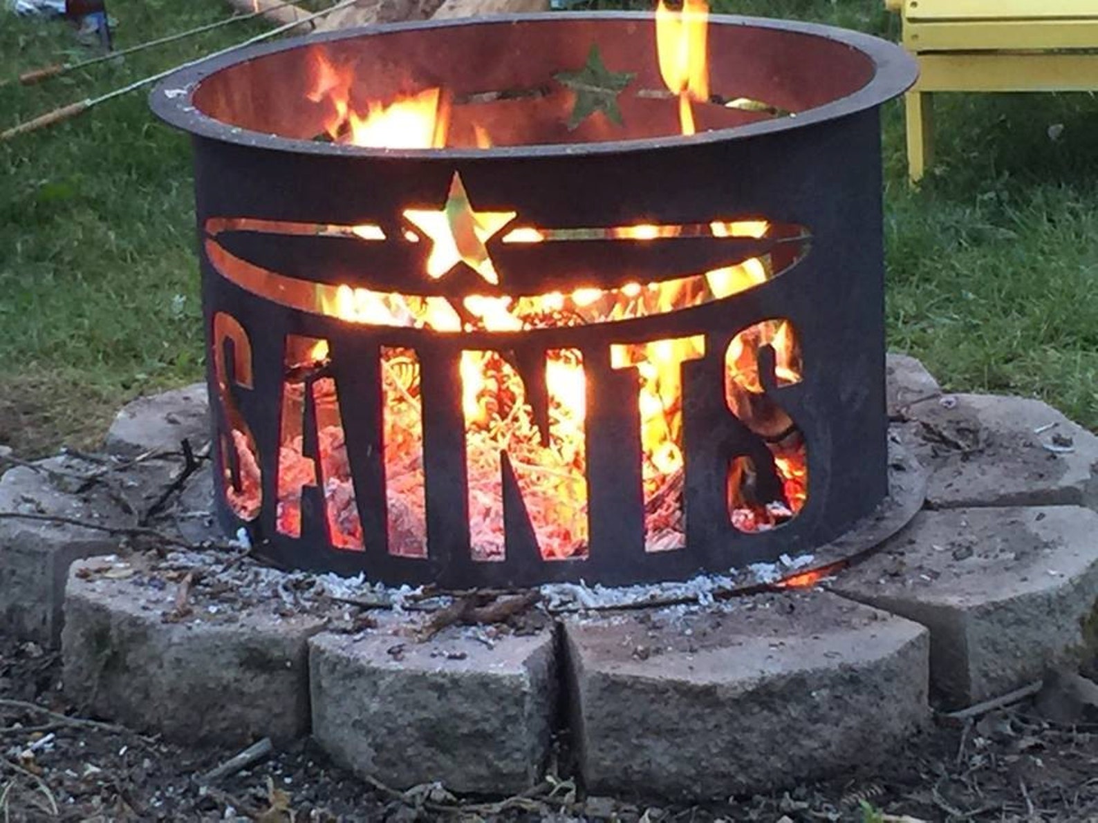 Fire Pit Fire Ring Metal Custom Outdoor Portable Etsy