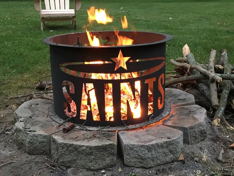 Fire Pit Fire Ring Metal Custom Outdoor Portable Etsy