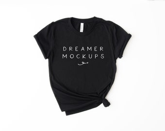 Bella Canvas 3001 Mockup, Bella Canvas Black Mockup, Black Shirt Mock Up, Unisex Mockup, Bella + Canvas Mockup, Bella Canvas Black Mockup