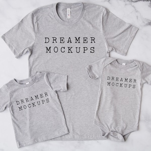 Daddy and Me Mockup, Family Mock Up, Bella Canvas 3001 Mockup, Bella Canvas 100B Mockup, 3001 Mockup, Bodysuit Mock Up, Baby Mockup
