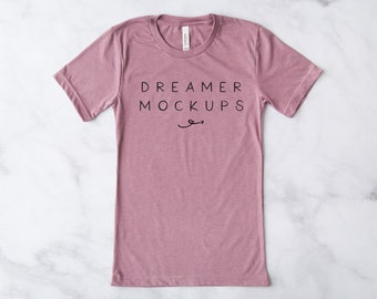 Bella Canvas 3001 Mockup, Bella Canvas Heather Orchid Mockup, Styled Stock, 3001 Mockup, Bella + Canvas Mockup, Fall Mockup, Shirt Mockup