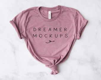 Bella Canvas 3001 Mockup, Bella Canvas Heather Orchid Mockup, Styled Stock, 3001 Mockup, Bella + Canvas Mockup, Fall Mockup, Shirt Mockup
