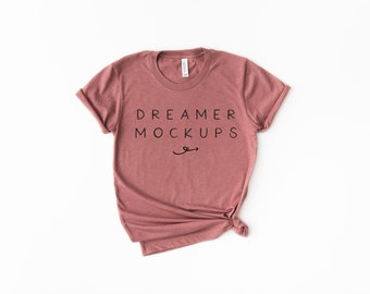 Bella Canvas 3001 Mockup, Bella Canvas Heather Mauve Mockup, Styled Stock, 3001 CVC Mockup, Bella + Canvas Mockup, Bella Canvas Mock Up