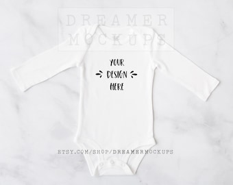 Carter's Mockup, Bodysuit Mockup, Baby Mockup, Baby Styled Stock, Baby Shirt Mockup, White Bodysuit Mockup, Long Sleeve Bodysuit Mockup