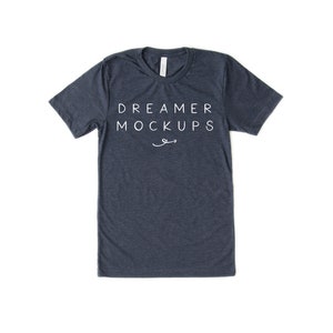 Bella Canvas 3001 Mockup, Bella Canvas Heather Navy Mockup, Styled Stock, 3001 Mockup, Bella + Canvas Mockup, 3001 Heather Navy Mockup
