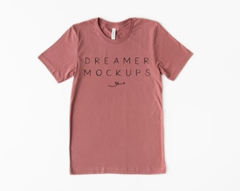 Bella Canvas 3001 Mockup, Bella Canvas Mauve Mockup, Styled Stock, 3001 Mockup, Bella + Canvas Mockup, Bella Canvas Mauve Mock Up Shirt