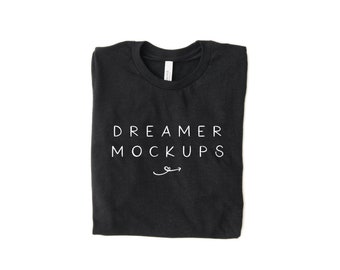 Bella Canvas 3001 Mockup, Bella Canvas Heather Black Mockup, Styled Stock, 3001 Mockup, Bella + Canvas Mockup, 3001 Heather Black Mockup