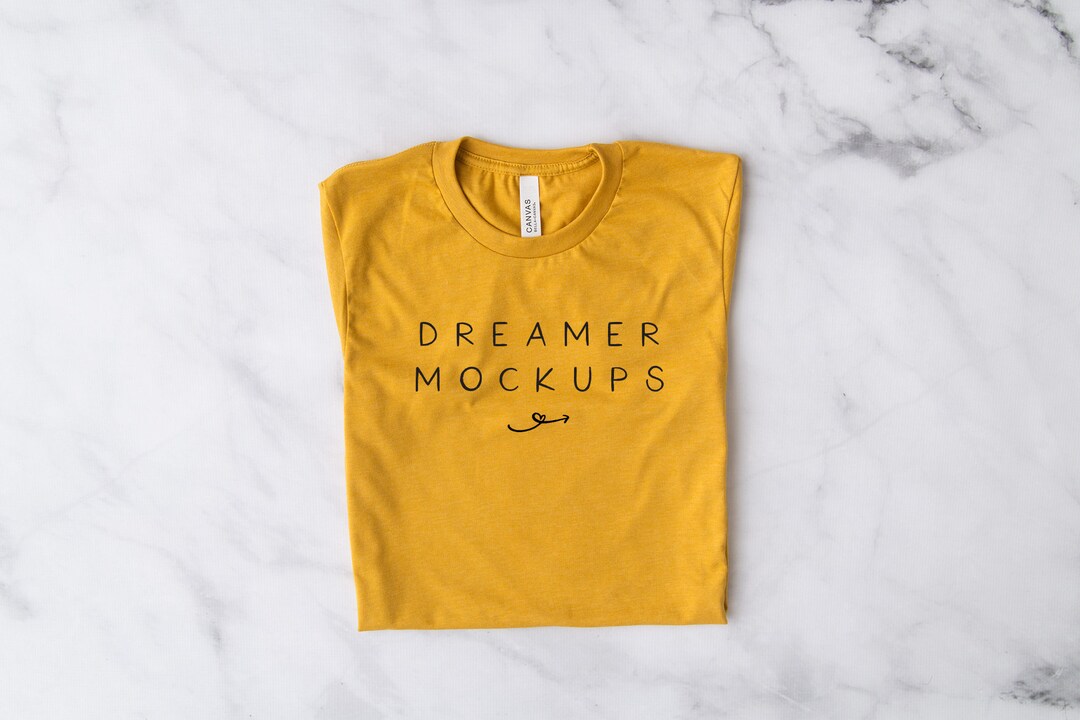 Bella Canvas Heather Mustard Mock Up, Bella Canvas 3001 Mockup, 3001 ...