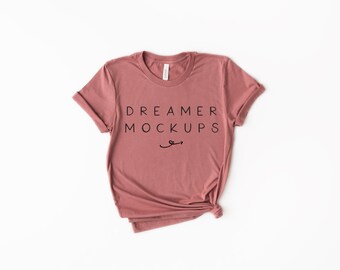 Bella Canvas 3001 Mockup, Bella Canvas Mauve Mockup, Styled Stock, 3001 Mockup, Bella + Canvas Mockup, Bella Canvas Mauve Mock Up Shirt
